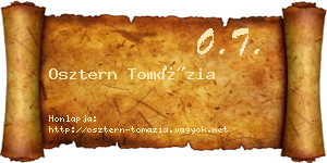 Osztern Tomázia névjegykártya